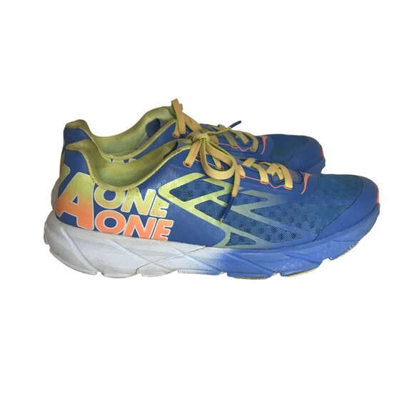 Hoka One One Womens Tracer Running Shoes 9.5/42 Blue/Yellow - Picture 1 of 13